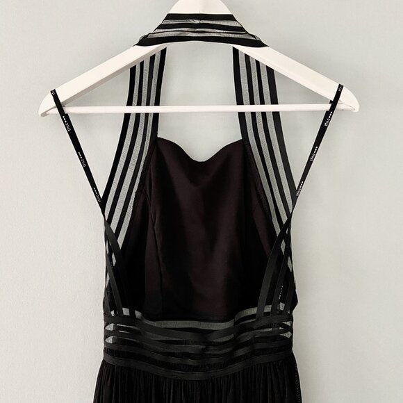 TFNC Black Halter Dress with Mesh Cutout - Size S - Picture 5 of 8